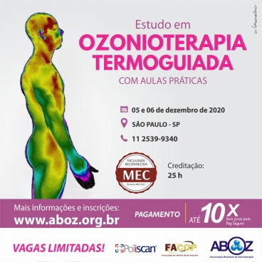Estudo em Ozonioterapia Termoguiada com Aulas Práticas dias 05 e 06 de dezembro 