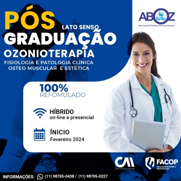 Pós Graduação Híbrida em Ozonioterapia  - 7ª Turma - 100% Reformulada 
