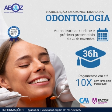 Habilitação em Ozonioterapia na Odontologia 22 de novembro de 2025