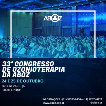 33˚ Congresso Brasileiro de Ozonioterapia da ABOZ  - Dias 24 E 25 outubro de 2025