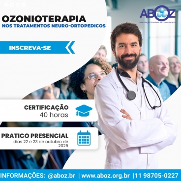 Ozonioterapia nos Tratamentos Neuro-Ortopédicos - Curso para Médicos 22 e 23 de novembro de  2025