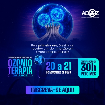 34º Congresso Internacional de Ozonioterapia da ABOZ dias 20 e 21 de novembro de 2026