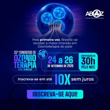 35º Congresso de Ozonioterapia da ABOZ de 24 a 26 de setembro de 2026