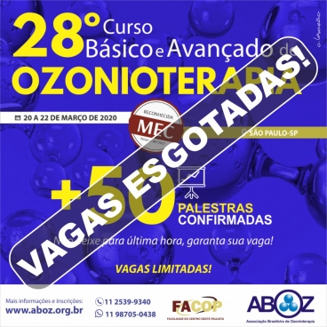 CANCELADO POR CAUSA DO CORONAVÍRUS 28º CURSO BÁSICO E AVANÇADO ABOZ 