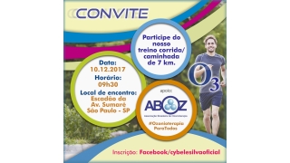 ABOZ apoia Treino Corrida/Caminhada de 7 km em prol da Ozonioterapia