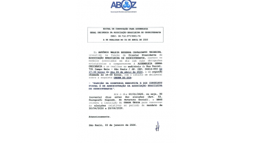 ELEIÇÃO DIRETORIA EXECUTIVA 2026 - 2030 CHAPA ÚNICA