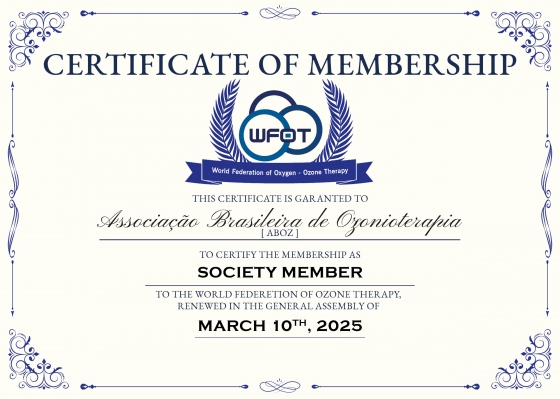 Membro oficial da World Federation of Ozone Therapy